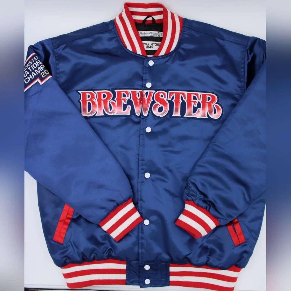 RARE Donovan Mitchell #45 Brewster Academy 2015 Championship Satin Jacket 2XL NW